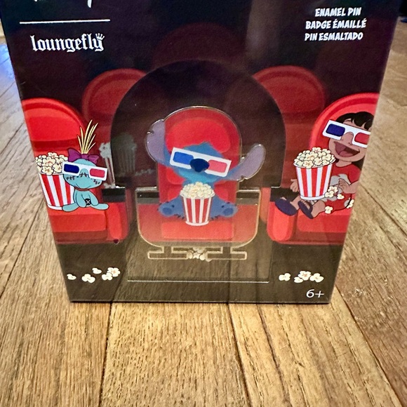 Disney Other - Disney Loungefly Stitch Movie Night Pin - Red and Blue
